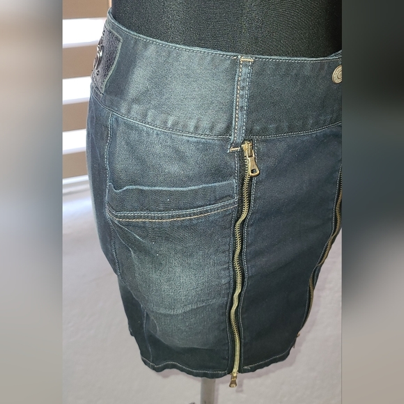 SILVIAN heach , mini denim skirt with cargo pockets size S - Picture 3 of 13